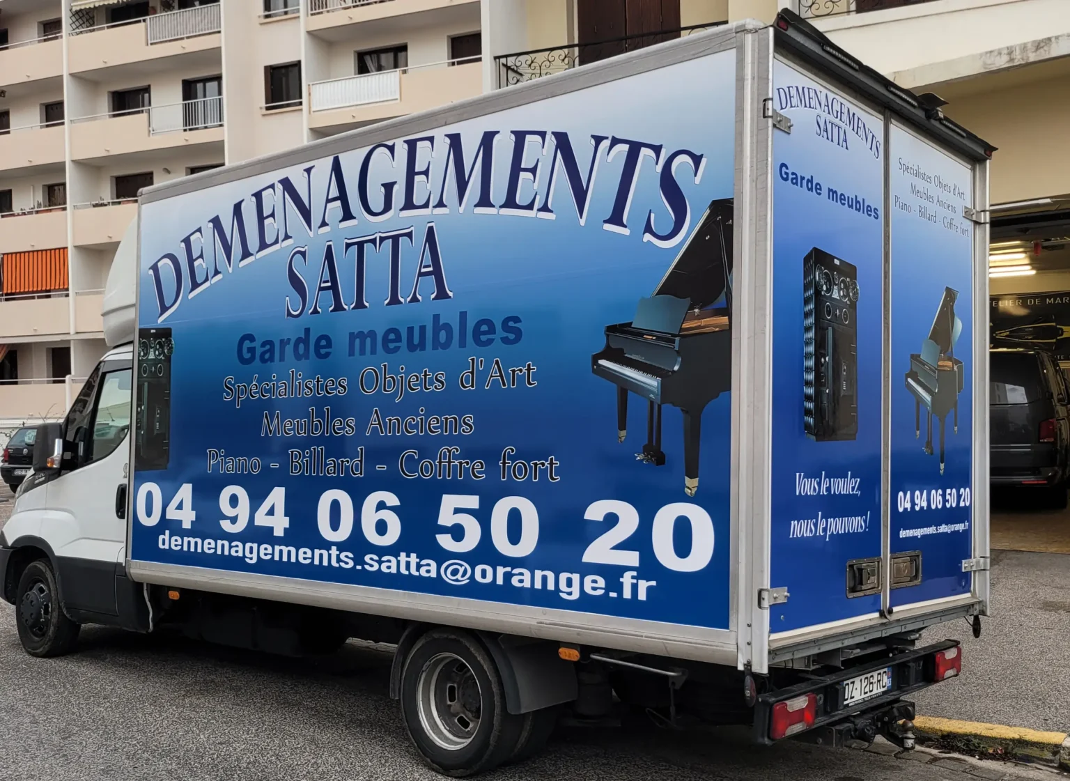 flocage caisse camion déménagement